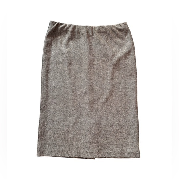 NWT XS j. Jill camel light grey tweed pencil suit skirt office casual work - Picture 1 of 6